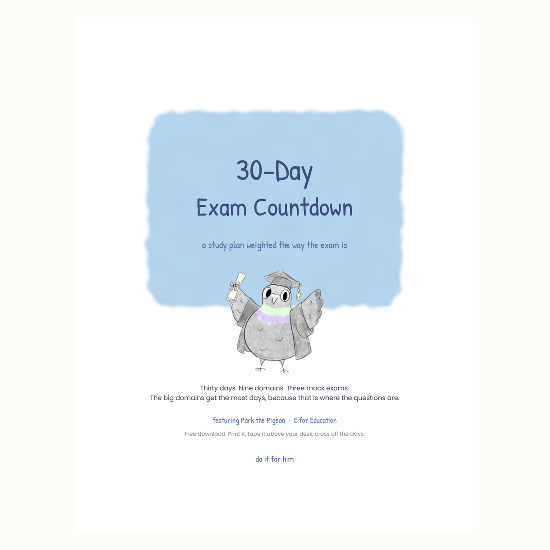 30-Day Exam Countdown