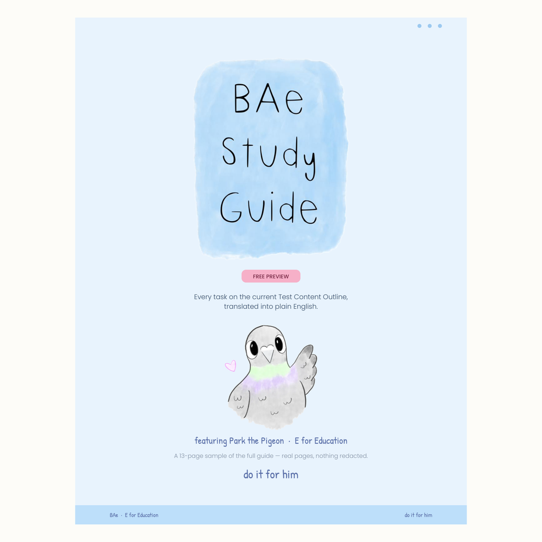 BAe Study Guide: Free Preview